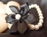 black satin flower bracelet